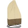 FANSU Copri Sedie per Sedia a Dondolo Sospesa, Copertura Sedie Giardino Esterno con Coulisse, 210D Oxford-Tessuto Impermeabile Anti-UV Telo Protettivo per Balcone Patio (115x190cm,Beige Cachi)