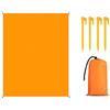 FANSU Coperta Picnic Impermeabile, 200x200Anti Sabbia Telo Mare Grande, Portatile Telo Picnic Telo Mare Grande per Spiaggia,Campeggio,l'Escursionismo,Viaggi (150x200cm,Arancione)