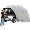 ACLFF Carport Pieghevole Mobile in Acciaio Inossidabile, Riparo per Auto, Tettoia per Auto Portatile, Resistente al Vento e Alla Neve, Adatto per Ambienti Esterni