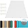CONGCLI Vela Ombreggiante Rettangolare Tenda 150 x 250 cm, Traspirante, Permeabile, Protezione Solare, Rete Ombreggiante, Frangisole per Esterno Terrazzo Balcone Giardino, Bianco