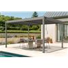 Cazeboo Pergola bioclimatica autoportante alluminio 388 x 298 x 218 cm tortora - PIANA 4x3 m lamelle orientabili 110° struttura resistente vento 70 km/h kit completo giardino terrazza