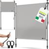 tillvex® Tenda da sole verticale per esterni 100 x 310 cm Grigio con manovella senza fori, frangivista, allungabile e opaca, tenda da sole verticale balcone e terrazza, resistente alle intemperie