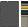 LIHUANE Telo Ombreggiante 150 x 230 cm Impermeabile, Protezione UV 98% Tendone Parasole in Tela Vari Colori e Misure per Pergola Piante da Patio Serra Pollaio, Grigio Scuro