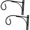 GARIOUANS Supporti da Parete in Ferro Nero per Vasi Sospesi con Staffe Resistenti e Viti Incluse, Design Europeo Elegante per Spazi Verdi Verticali e Balconi Compatti, 2 Set