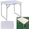 Royalswill Tavolo da campeggio pieghevole in alluminio resistente per buffet, mercatino di nozze, giardino, feste, picnic, interni ed esterni, 80 x 60 cm