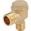 YUUGAA Valvola di ritegno del compressore d'aria, valvola di ritegno a 2 vie in ottone con filettatura maschio senza olio Accessori per compressore d'aria per macchina 3/8 x 14