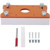 Fafeicy Staffa Scanalata per Rifilatrice da 65 Mm Base per Fresatrice per Legno 2 in 1 con Foro di Costruzione in Lega di Alluminio e Scala per Pannello Dell'armadio del Guardaroba