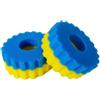 kychenBase CPF-2500 / CPA-2500 / GPF-2500 Spugne Filtro Laghetto - Ricambio Materiale Filtrante, Spugne in Schiuma Filtrante per Laghetto (2 x Blu Grossolana, 2 x Gialla Fine, Ø 230 mm)