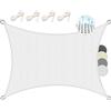 Sol Royal Tenda a Vela Ombreggiante Rettangolare 2x3 m HDPE SolVision HS9 - Vele Parasole da Giardino Traspirante Protezione Parasole e Raggi UV - Tendone Tende Bianco 200x300 cm