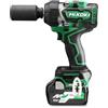 HiKOKI WR36DEJRZ - Avvitatore a impulsi brushless da 36 V con coppia di serraggio 770 Nm, 2 batterie, caricabatterie e custodia