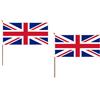 AZ FLAG Pacco 10 Bandiere Regno Unito 45x30cm con Asta di Legno - Bandiera Britannica - Inglese - UK 30 x 45 cm