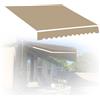 Generic Tessuto di Ricambio per Tende da Sole Impermeabile 3x1.5m 3.5x2.0m 4.5x2.0m Tendone Parasole in Tela da Sole per Esterno Cortili Portici Finestre(2.5x2.0m)