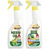 Antika Officina Botanika Offertissima composta da 1 Olio di neem da 650 ml + 1 Sapone molle da 650 ml indicati in presenza di afidi, cocciniglie ed insetti in genere per piante da terrazzo, balcone e giardino