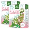LERAVA® Set di semi piante aromatiche - 2x12 tipi: Crescione, Rucola, Aneto, Maggiorana, semi Basilico, Prezzemolo, Erba Cipollina, Timo, Melissa, Origano, Coriandolo, Santoreggia - da piantare