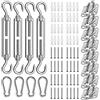 Morzejar Kit di accessori per vela parasole da 80 pezzi, in acciaio inox 304, kit di installazione per installare vele rettangolari e triangolari, terrazza, giardino, prato, patio, esterni, vele in
