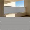 QINLIGAO Frangivisto Balcone Protezione 95 x 270 cm Privacy Frangivento Protezione UV con Occhielli e Fascetta Paravento per Balcone per Terrazza Esterno, Grigio