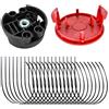 QENETY F016800431 Linea decespugliatore, compatibile con Bosch AFS 23-37 decespugliatore, 37 cm x 3,5 mm Bosch Strimmer Line con testa di taglio F016F04839, copertura bobina F016F04841 (22 pezzi)