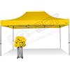 RAY BOT. Gazebo richiudibile 3 m x 4.5 m telaio acciaio con piede da 30mm e tessuti impermeabili in PVC a 350g metro. Gazebo richiudibile (Senza Teli Laterali, Giallo)