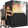 Generic Tenda per sauna a vapore portatile da 2 posti per uso domestico e interno - Spa completa per il corpo e recupero con controllo del vapore a 9 livelli, 2 vaporizzatori di grandi dimensioni, sedie