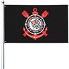 Generic Bandieras Da Cortile Corinthians Paulista Durevole Striscione Anniversario Garden Flag Per Prato Patio 90X150 Cm