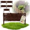 Floranica 5 pezzi Recinzione in vimini 20 cm x 40 cm - Staccionata da giardino intrecciata Palizzata Recinzione naturale Bordo aiuola