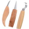 DIYEAH Acciaio Inox Coltelli per Intaglio Legno Set di 3 | Scavo Preciso e Lama Affilata, per Tazze e Cucchiai di Legno, Uso in Laboratorio