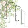 Junpllvic 1pc Arco da giardino Pergolato Fondale Stand Archi per matrimoni Traliccio Arco Pergola in metallo per piante rampicanti Rose W80-350cm H220cm 230cm Facile montaggio