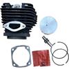 UYTGFO Adatto for 6200 6210 48F G6210 Motosega Parti di ricambio Cilindro da 48 mm Anello pistone Anello elastico Perno Cuscinetto ad aghi