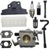 UYTGFO Adatto for motoseghe Stihl MS210 MS230 MS250 MS250C 021 023 025 Kit carburatore con guarnizione, filtro aria, candela, tubo flessibile dell'olio combustibile