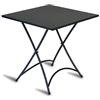 MALIGI HOME Tavolino Quadrato Nero in Ferro 70x70 cm, Pieghevole. MALIGI Home MG/PAPAIA