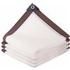 ZHJSHOU Rete Ombreggiante con Occhielli Bianca Telo Ombreggiante da Giardino 0.5x1m,90% Traspirante Protezione da Sole Rete Telo Ombra per Balcone Pianta Serra Esterno