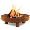 BBQ-Toro Ciotola per fuoco Ø 60 cm | effetto ruggine | ciotola per fuoco da esterno con tre gambe e due maniglie | Braciere da giardino, pozzo per fuoco, vassoio per fuoco