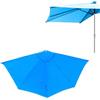 Generico Telo di Ricambio per Ombrellone Semicircolare 270cm 5 Stecche，Impermeabile Copertura per Ombrellone in Tessuto di Ricambio, Ricambio Ombrellone da Giardino(Blue)