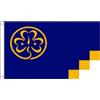 AZ FLAG - Bandiera Scout Guide e Illuminatrici - 90 x 60 cm - Bandiera Associazione Mondiale di Guide E Illuminatrici 100% Poliestere Con Occhielli In Metallo Integrati - Padiglione 50 g