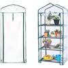 Yuanpgky Copertura di ricambio per serra a 4 livelli, 69 x 49 x 158 cm, in PVC trasparente, impermeabile, resistente alle intemperie (2 pezzi)