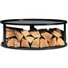 Cook King Barbecue Base per braciere rotondo con deposito di legna 62 cm