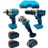 Generico Kit 3IN1 Attrezzi Professionali 88V Valigetta Trapano Avvitatore Smerigliatrice Angolare e Trapano a Impulsi 2 Batterie 14 Punte F.F.F.
