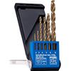 PFERD Set di punte elicoidali in acciaio inox, 6 pezzi, Ø 2-8 mm, HSS-E Co5 N, DIN 338, 135°, per materiali duri e duri