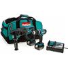 Makita DLX2025T 18V Li-ion LXT Kit da 2 pezzi composto da DHR202Z e DHP453Z Completo di 2 batterie da 5,0 Ah e caricabatterie fornito in un LXT Heavy Duty Tool Bag Blu/Nero