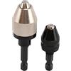 DKSooozs 2 pezzi mandrino chiave 1/4 di pollice Hex Keyless trapano mandrino adattatore a cambio rapido in 0,3-6,5 mm, 0,3-3,6 mm