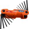 Klein Tools 70590 - Chiave esagonale compatta pieghevole, set combinato metrico e SAE, 12 chiavi, acciaio legato trattato termicamente
