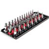 TEKTON Set di chiavi a bussola esagonali/Torx da 3/8, con binari, 31 pezzi (1/8-3/8, 3-10 mm, T10-T60) | SHB91203