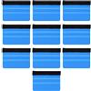 ANKROYU Professional Wrap Squeegee 10 pezzi raschietto per auto antigraffio per installazione di pellicole per oscuramento vetri automobilistici riparazione elettronica kit raschie (Blu)