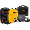 VITO Saldatrice da 140 A, 230 V, MMA saldatrice per elettrodi 1,6 - 3,2 mm, inverter IGBT, display digitale LCD, saldatrice per elettrodi con accessori MMA, valigetta, 20 - 140 A - VII140B