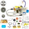 Generic Sega lapidaria per gioielli e rocce, mini sega da tavolo per attrezzatura lapidaria da 750 W per la lavorazione del legno di giada e agata, velocità regolabile 800-11.000 giri/min, Jade Crafting Kit