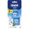 Oral-B Nastro di raso, rimuove la placca, filo interdentale cerato per spazi ristretti, per una sensazione di freschezza e pulizia, al sapore di menta, rotolo da 50 m