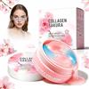 Probuk 60 Pezzi Patch Occhi con fiori di ciliegio e Collagene, Anti-Cerchi Anti-Età Idratante e Rassodante, Patches Occhi per Ridurre Rughe e Occhiaie