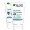 Garnier PureActive Salicylic Argilla Anti-Brufoli 3in1 Detergente Scrub Maschera Viso Purificante Esfoliante Opacizzante con Acido Salicilico e Niacinamide - 2 Flaconi da 150ml
