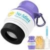 Solar Buddies Bundle da Viaggio Grab & Go, Clip Moschettone e Spazzolino - Singolo Viola Completo - Applicatore Solare Ricaricabile a Spugna Roll-on per Bambini, Adulti e Famiglie - 100ml