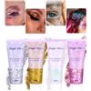 TIDEVAN 4 Pezzi Glitter Gel Make Up Glitterato Glitter Corpo Glitter per Capelli e Viso Gel Chunky Glitter Gel per Occhi, Labbra, Capelli, Corpo, per Festival,Feste in Maschera,Festival Musicali,Feste